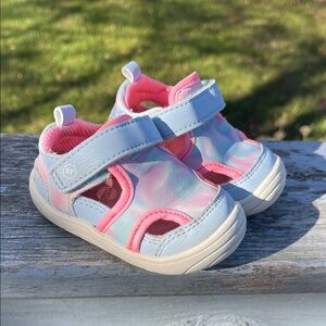 Stride Rite Baby/Toddler Size 3 Pink and Periwinkle Sandals